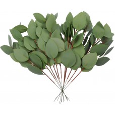 Miracliy 12 PCS Artificial Eucalyptus Stems, Fake Eucalyptus Leaves Branches, Real Touch Eucalyptus Plant for Vases, Wedding Greenery Bouquet Fillers