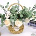 Miracliy 6 PCS Artificial Eucalyptus Leaves Stems with Seeds, Faux Eucalyptus Leaves Greenery Stems for Vase Home Wedding Decor