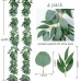 Miracliy 4 Pack Artificial Eucalyptus Garland with Willow Leaves, 6 Feet Fake Greenery Vines Swag for Wedding Table Runner Doorways Decoration Indoor Outdoor