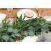 Miracliy 2 Pack Artificial Eucalyptus Garland with Willow Leaves, 6 Feet Fake Greenery Vines Swag for Wedding Table Runner Doorways Decoration Indoor Outdoor