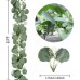 Miracliy 4 Pack Artificial Seeded Eucalyptus Garland, 6.5 Feet Faux Eucalyptus Leaves Greenery Vines for Wedding Backdrop Arch Wall Decor (Grey Green)