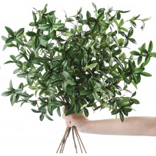 Miracliy 6pcs Artificial Eucalyptus Leaves Stems Faux Greenery Branches for Vase Home Wedding Decor