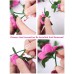 Miracliy 5 Pack 41 FT Fake Rose Vine Flowers Plants Artificial Flower Hanging Rose Ivy Home Hotel Office Wedding Party Garden Craft Art Décor (Fuchsia)