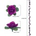 Miracliy 5 Pack 41 FT Fake Rose Vine Flowers Plants Artificial Flower Hanging Rose Ivy Home Hotel Office Wedding Party Garden Craft Art Décor (Purple)