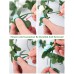 Miracliy 5 Pack 41 FT Fake Rose Vine Flowers Plants Artificial Flower Hanging Rose Ivy Home Hotel Office Wedding Party Garden Craft Art Décor (Blue & White)
