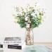 Miracliy 6 PCS Cotton Stems Decor with Eucalyptus Leaves 4 Cotton Heads for Farmhouse Style Floral Decorations 20”
