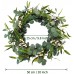Miracliy Artificial Eucalyptus Wreath for Front Door Large Green Leaf Greenery Wreath for Festival Celebration Wall Window Party Decoration